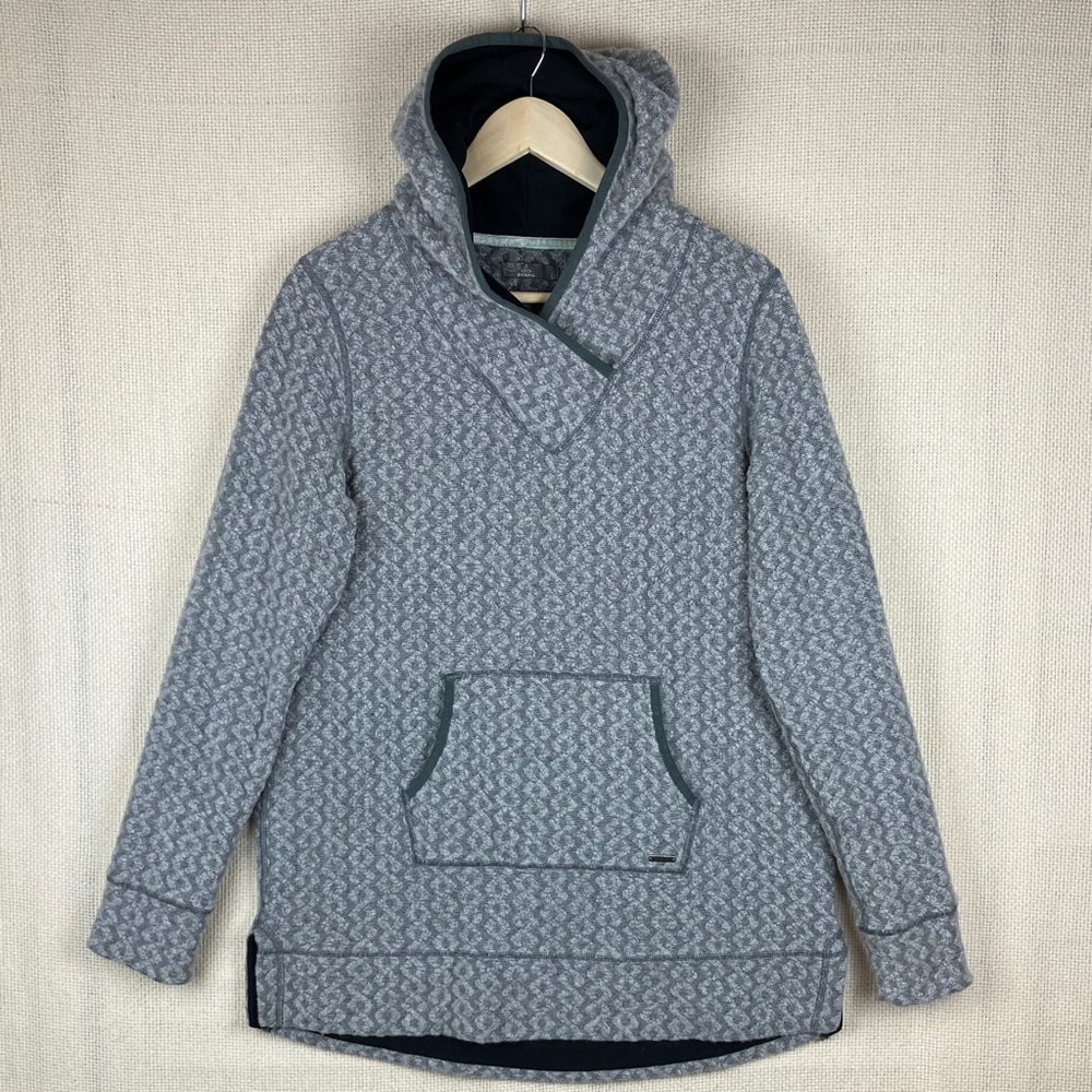 PrAna Sybil Hoodie Sweater Wool Blend Gray Tunic